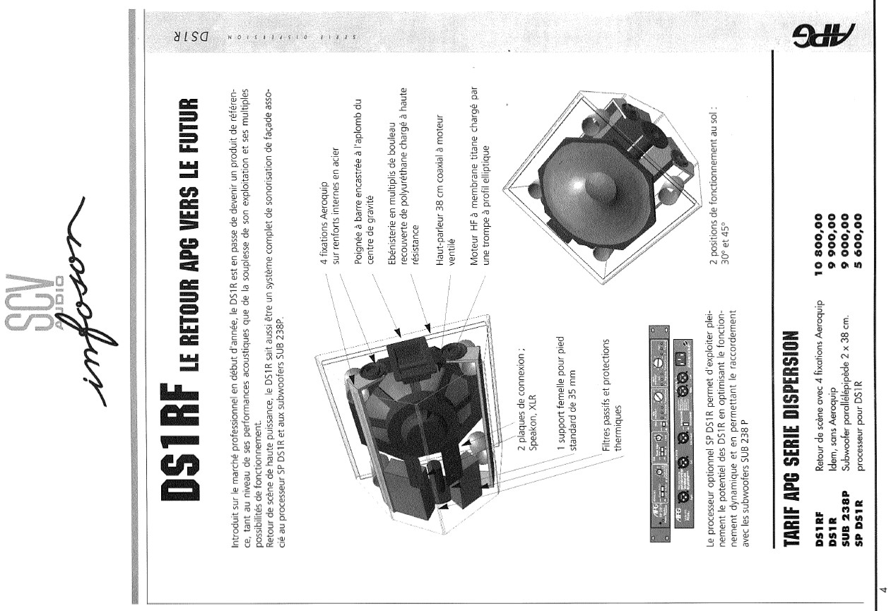 APG Audio dans les années 1990 devient le leader de l'enceinte d'évènement et de concert